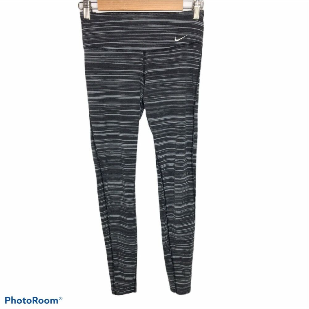 Nike‎ Dri Fit Striped Leggings Gray Size XS